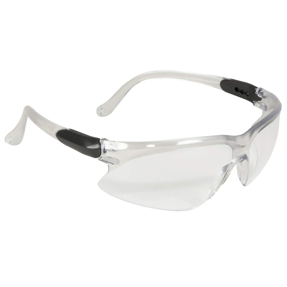 Protection des yeux Envision de KleenGuard (14471), lunettes économiques, protection contre les rayons UV, antibuée, verres transparents, branches argentées extensibles en trois points, 12 paires/caisse - 14471