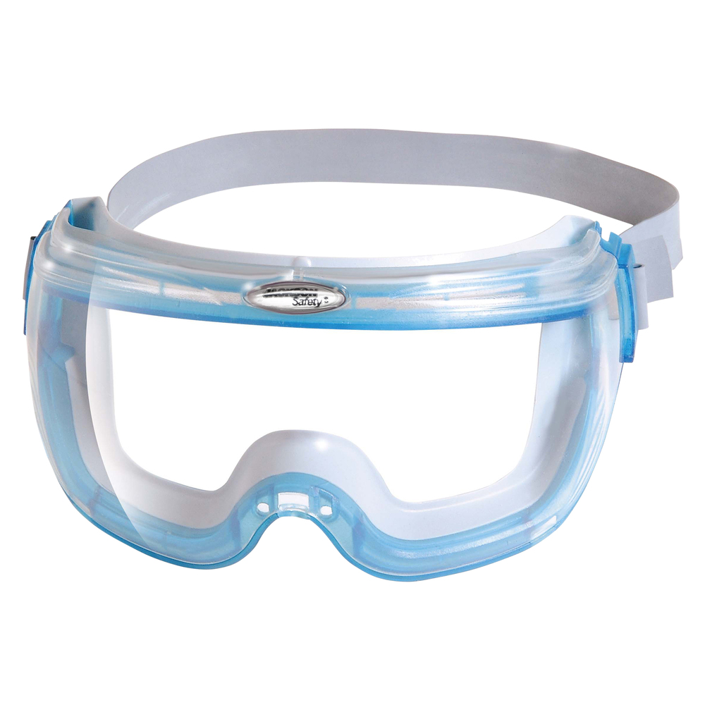 KleenGuard™ V80 Revolution OTG Safety Goggles (14399), Fits Over Glasses, Comfortable Anti-Fog Clear Lens, Blue Frame, 30 Pairs / Case - 14399