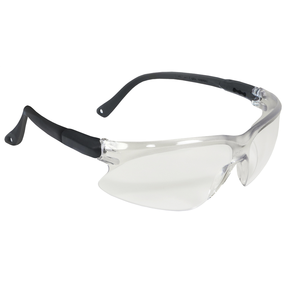 Protection des yeux Envision de KleenGuard (14476), lunettes économiques, protection contre les rayons UV, antibuée, verres intérieur/extérieur, branches noires extensibles en trois points, 12 paires/caisse - 14476