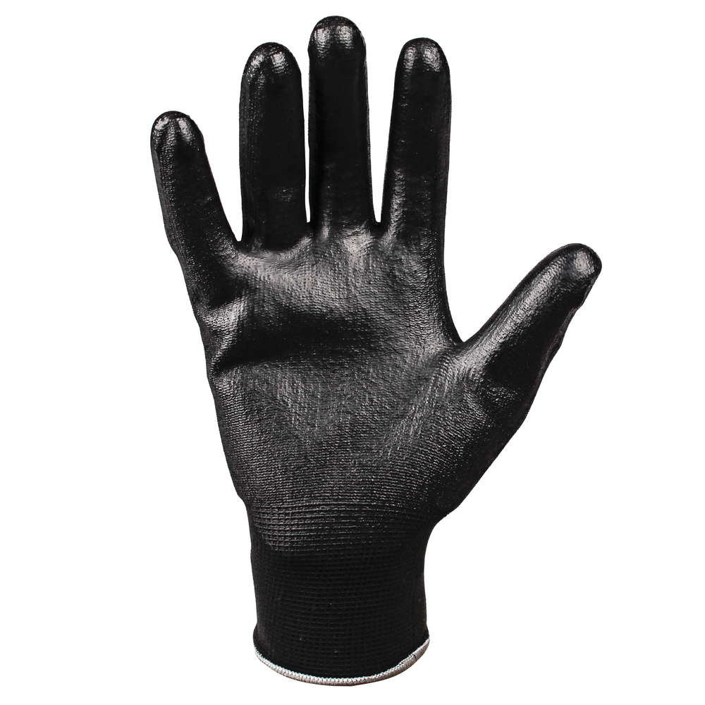 Gants en nitrile à revêtement lisse KleenGuard G40 (38431), taille 11 (2TG), dos en tricot sans couture, taux de résistance à l’usure de niveau 3, noirs, 12 paires/sac, 5 sacs/caisse, 60 paires - 38432