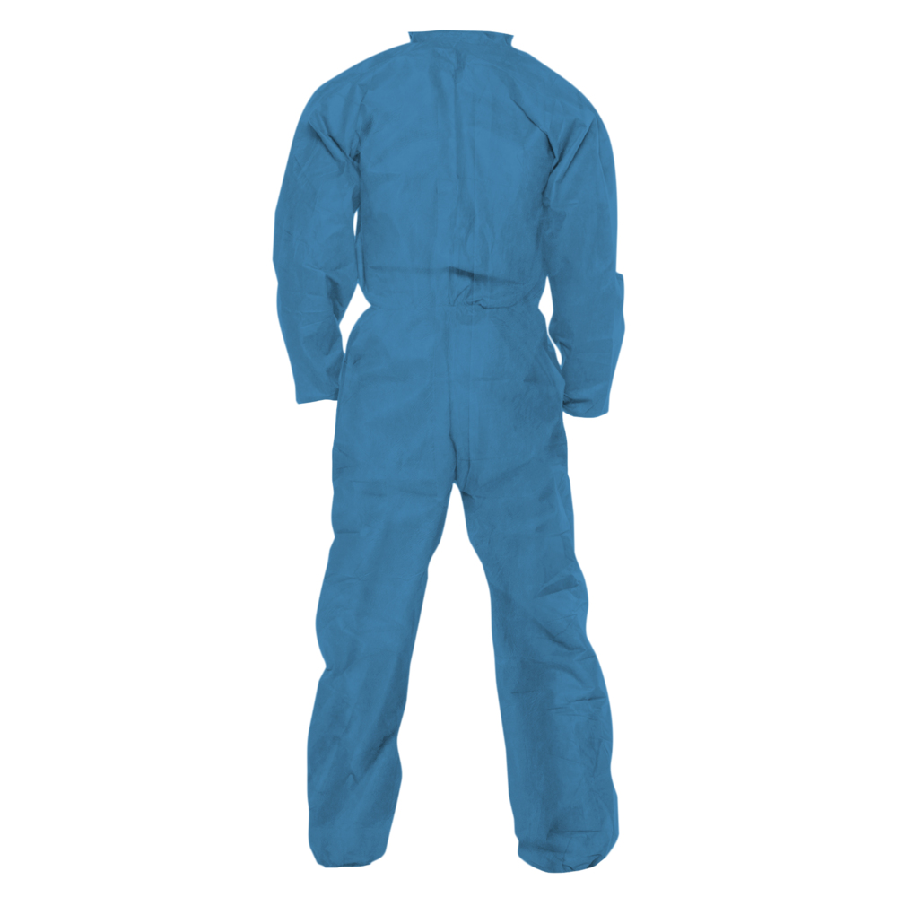 KleenGuard™ A20 Breathable Particle Protection Coveralls (58533), REFLEX Design, Zip Front, Blue, Large, 24 / Case - 58533
