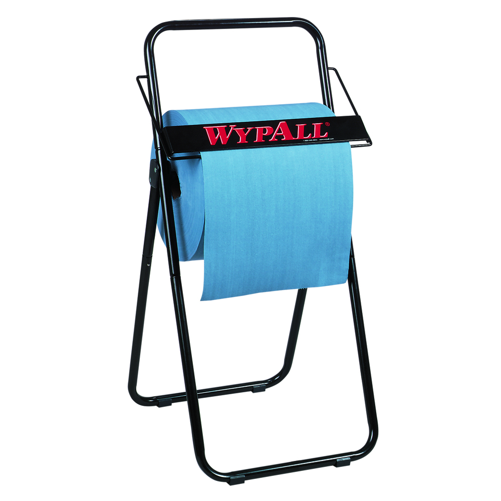Jumbo Roll Dispenser for WypAll® and Kimtech™ Wipers (80596), Portable, Free-Standing, 16.8” x 18.5” x 33”, Black - 80596
