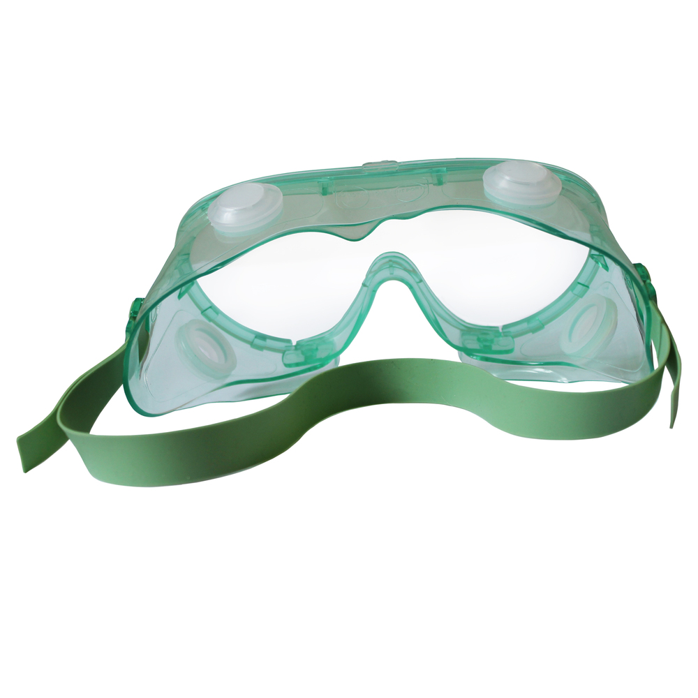 KleenGuard™ V80 Monogoggle 211 Goggle Protection (14384), Clear Lens, Green Frame, 36 Pairs / Case - 14384
