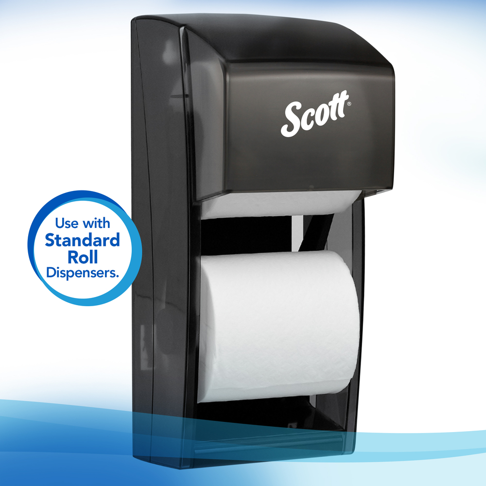 Scott® Standard Roll Toilet Paper (13607), Small Business Collection, Individually Wrapped Standard Rolls, 2-Ply, White, 550 Sheets/Roll; 20 Rolls/Case; 11,000 Sheets/Case - 13607