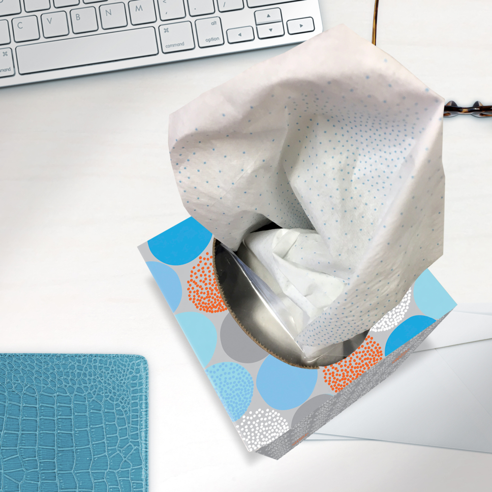 Cube de mouchoirs antiviraux Kleenex Professional pour entreprise (21286), blanc, 3 boîtes/paquet, 4 paquets/caisse, 12 boîte/caisse - 21286