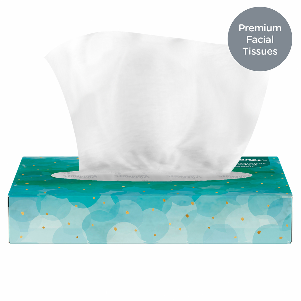 Kleenex® Professional Facial Tissue for Business (21195), Flat Tissue Boxes, 80 Junior Boxes / Case, 40 Tissues / Box - 21195
