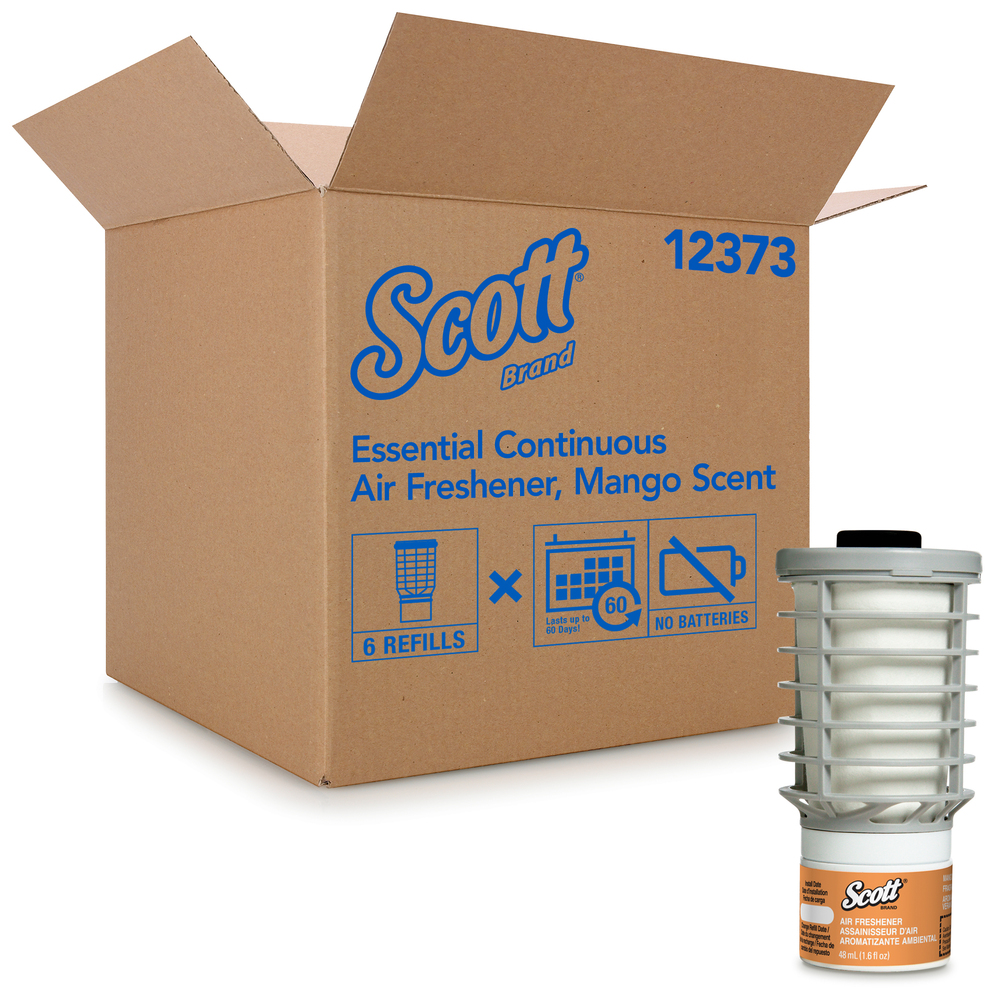 Recharge pour système continu d’assainissement d’air Scott Essential (12373), mangue, libération automatique/continue, 6 recharges/caisse