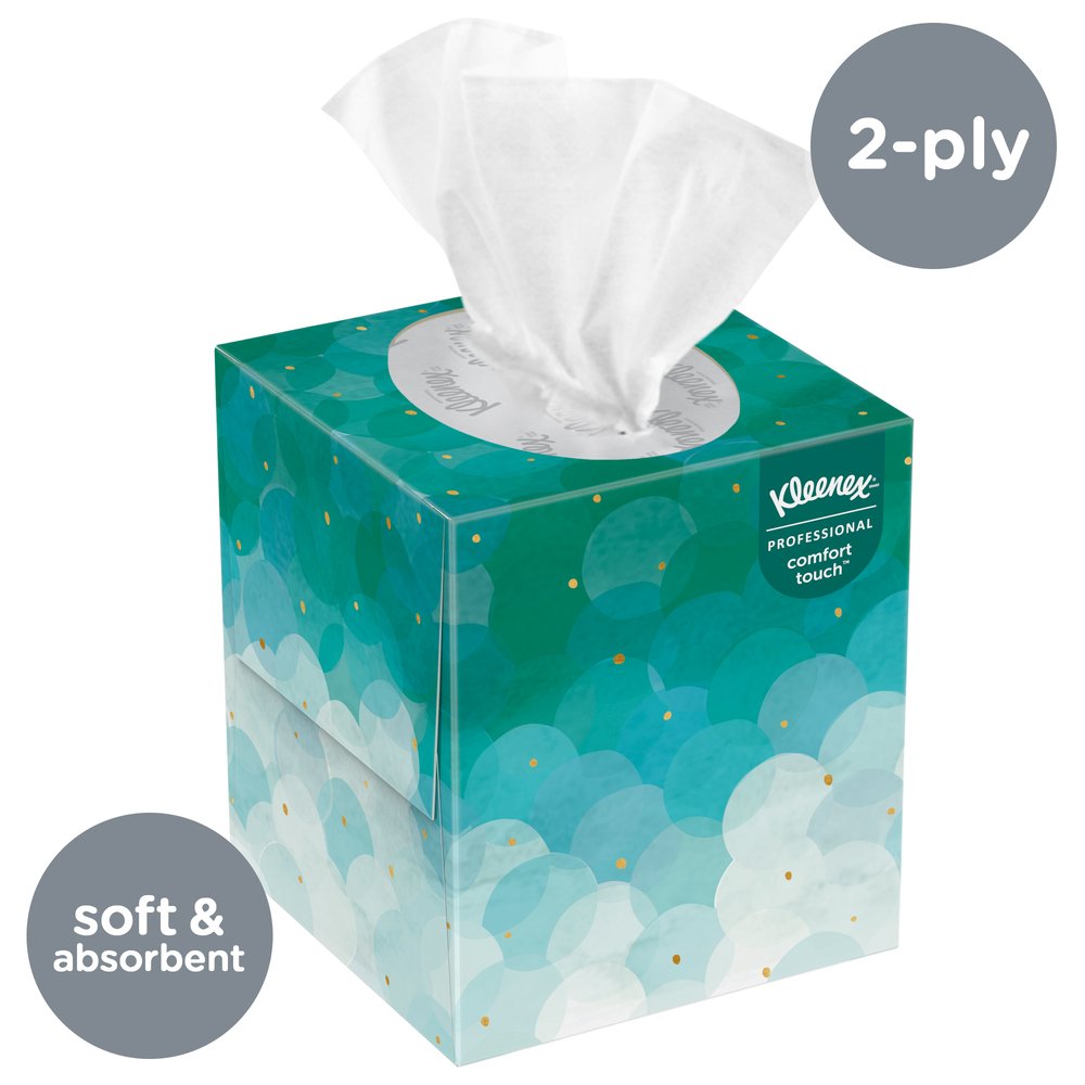 Kleenex® Professional Facial Tissue Cube for Business (21271), Upright Face Tissue Box, 6 Bundles / Case, 6 Boxes / Bundle, 36 Boxes / Case - 21271