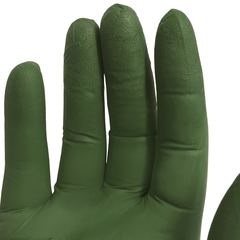 Gants d’examen en nitrile vert forêt de Kimberly-Clark (43443), 3,5 mil, ambidextres, 9,5 po, TP, 200 gants en nitrile/boîte, 10 boîtes/caisse, 2 000/caisse - 43443