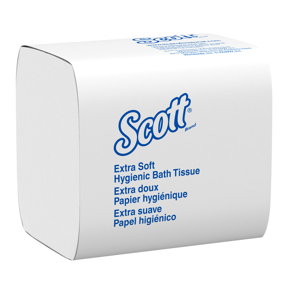 Papier hygiénique extra doux Scott Control (48280), 2 épaisseurs, distribution simple, 250 feuilles/paquet, 36 paquets/caisse - 48280