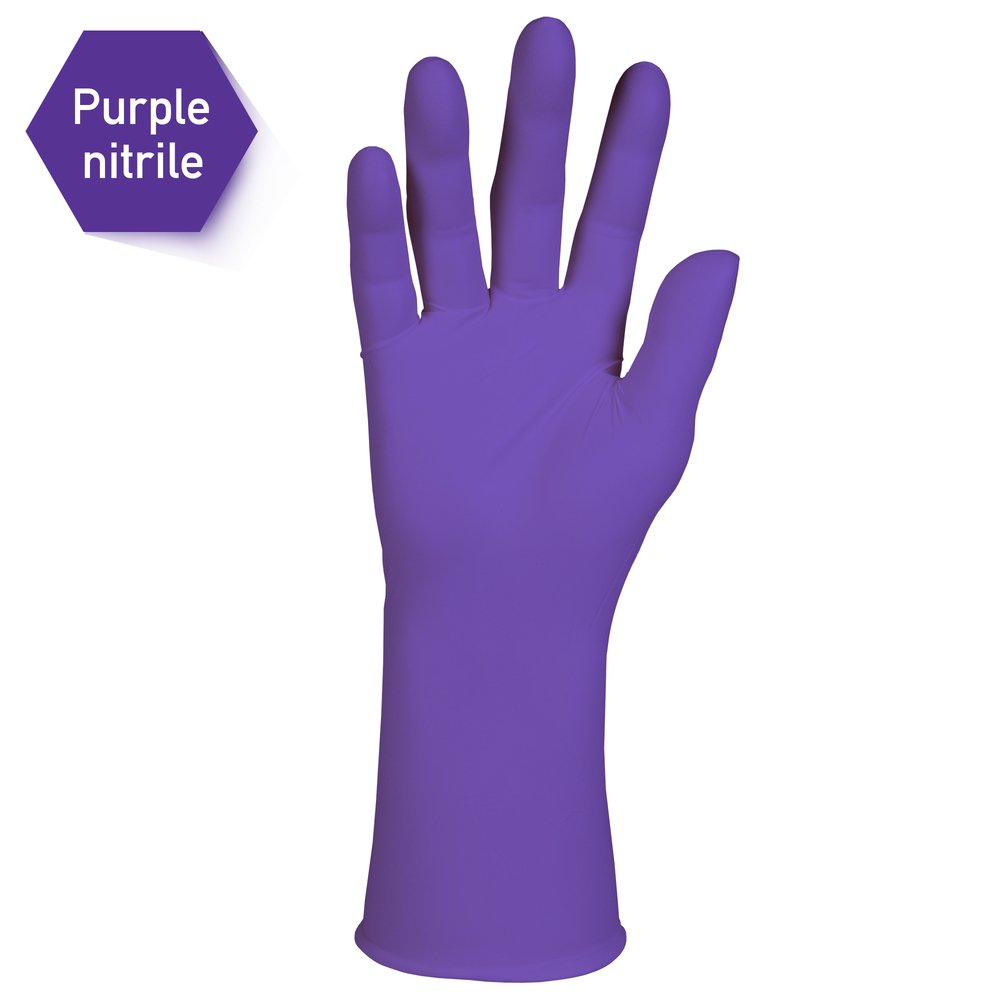 Kimberly-Clark™ Purple Nitrile-Xtra™ Exam Gloves (50603), 5.9 Mil, Ambidextrous, 12”, Large, 50 Nitrile Gloves / Box, 10 Boxes / Case, 500 / Case - 50603