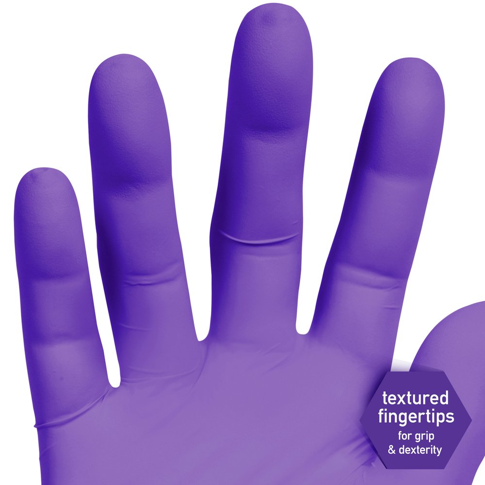 Kimberly-Clark Purple Nitrile™  Single Sterile Exam Gloves (52101), 5.9 Mil, AQL 1.0, Ambidextrous, 9.5”, Small, 100 Singles / Box, 4 Boxes / Case, 400 Gloves / Case - 52101