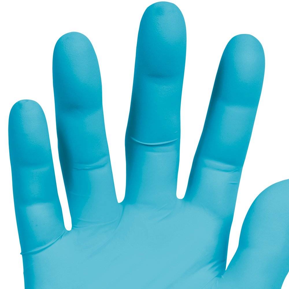 Gants en nitrile bleu texturé Kimberly-Clark (53101), 6 mil, ambidextres, 9,5 po, petits, 100/boîte, 10 boîtes, 1 000 gants/caisse - 53101