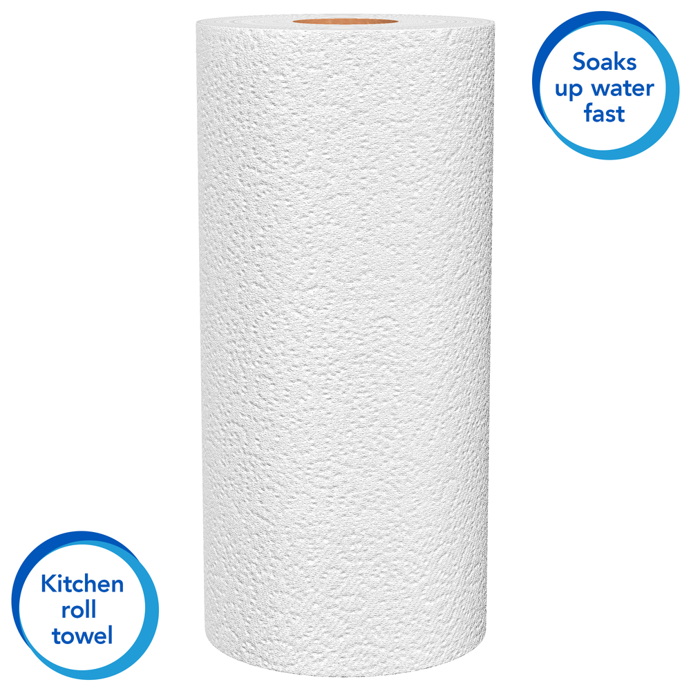 Scott® Professional Kitchen Paper Towels (53930) with Fast-Drying Absorbency Pockets, Perforated MEGA Paper Towel Rolls, 112 Sheets / Roll, 20 Rolls / Case - 53930