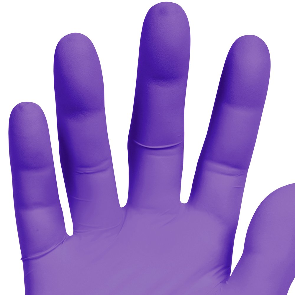Gants d’examen stériles Kimberly-Clark Purple Nitrile (55091), 5,9 mil, AQL = 1,0, ambidextres, 9,5 po, petits, 50 paires/boîte, 4 boîtes/caisse, 200 paires/caisse - 55091