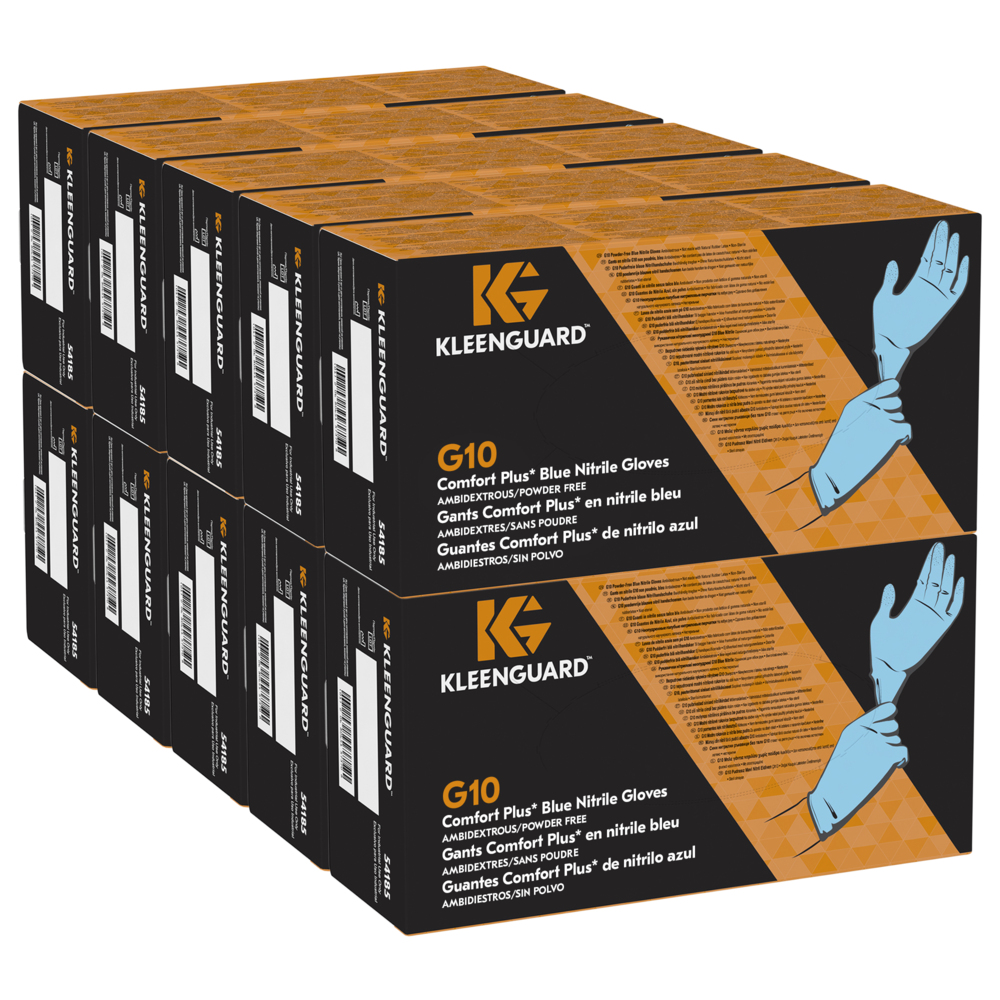 KleenGuard™ G10 Comfort Plus™ (54185) - XS Packaging, 100 Gloves / Box, 10 Boxes / Case, 1000 Gloves / Case - 54185