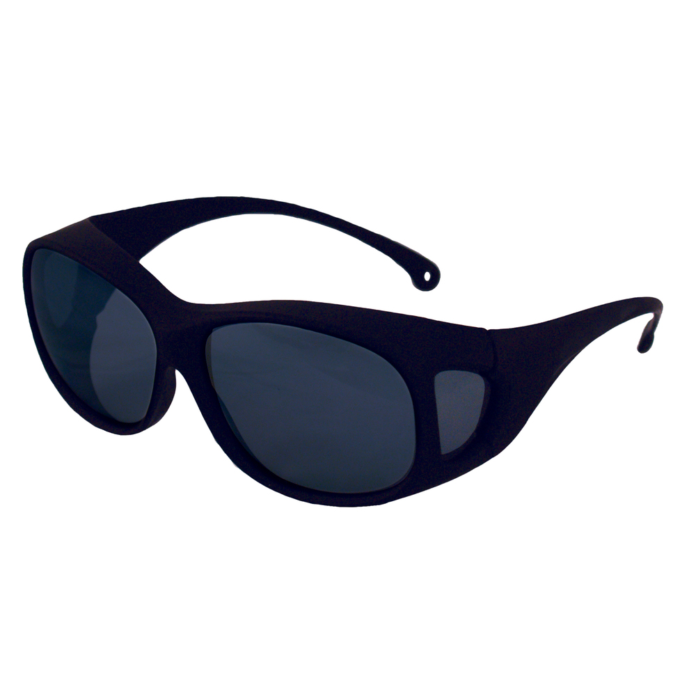 Surlunettes de sécurité de KleenGuard (20747), port par-dessus les lunettes correctrices, verres fumés antibuée, monture noire, 12 paires - 20747