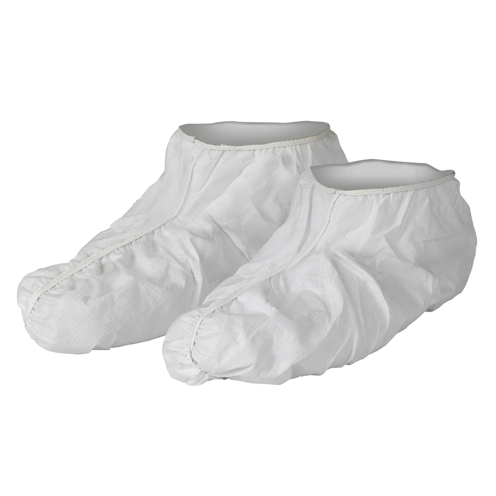 Couvre-chaussures de protection contre les liquides et les particules Kleenguard A40 (27000), 7 po de haut, élastiques, blancs, taille universelle, 300/caisse - 27000