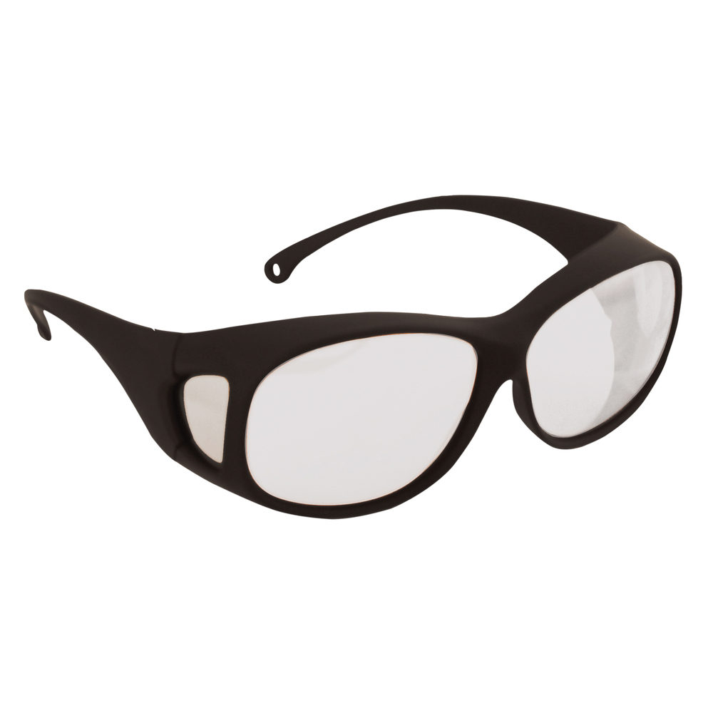 KleenGuard™ OTG Safety Glasses (20746), Fits Over Readers, Clear Anti-Fog Lenses, Black Frame, 12 Pairs - 20746
